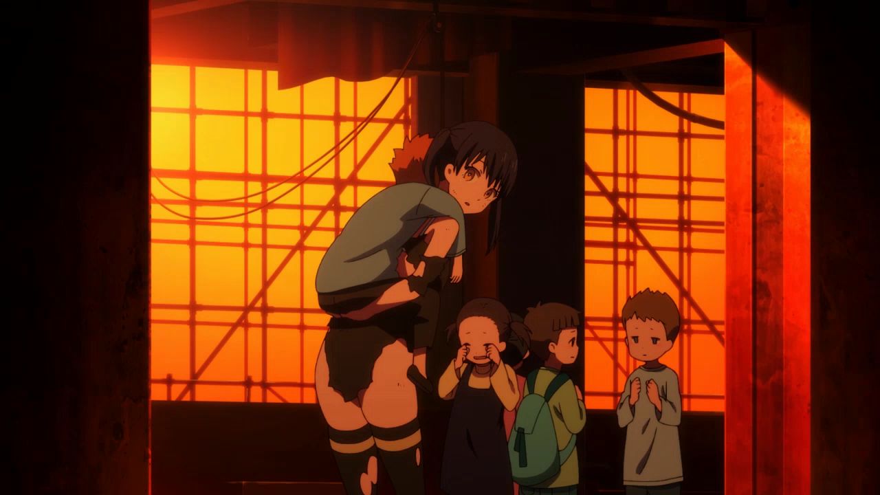The erotic scene in which the girl's clothes are torn and it is done in the anime [Flame No Fire Brigade] 9 episodes 21