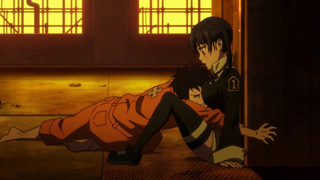 The erotic scene in which the girl's clothes are torn and it is done in the anime [Flame No Fire Brigade] 9 episodes 3