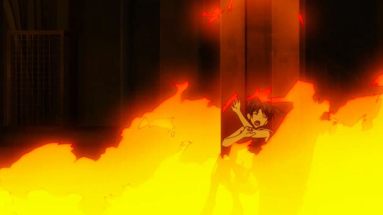The erotic scene in which the girl's clothes are torn and it is done in the anime [Flame No Fire Brigade] 9 episodes 5