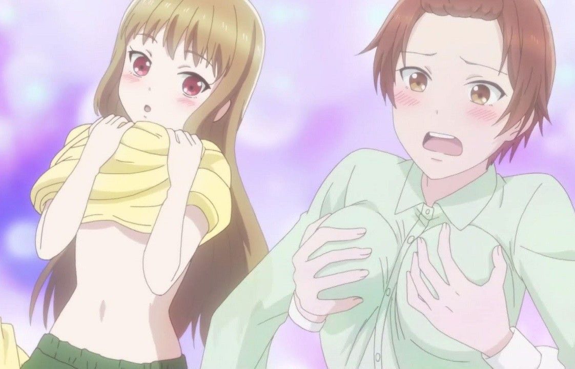 Anime [Waste of a High School Girl] 9 episodes erotic rubbing and change of clothes between girls 1