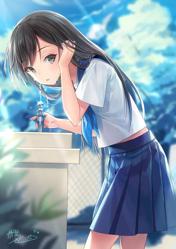 【Drink bar for elementary school students】Secondary erotic images of water ingening grounds and girls in parks 15