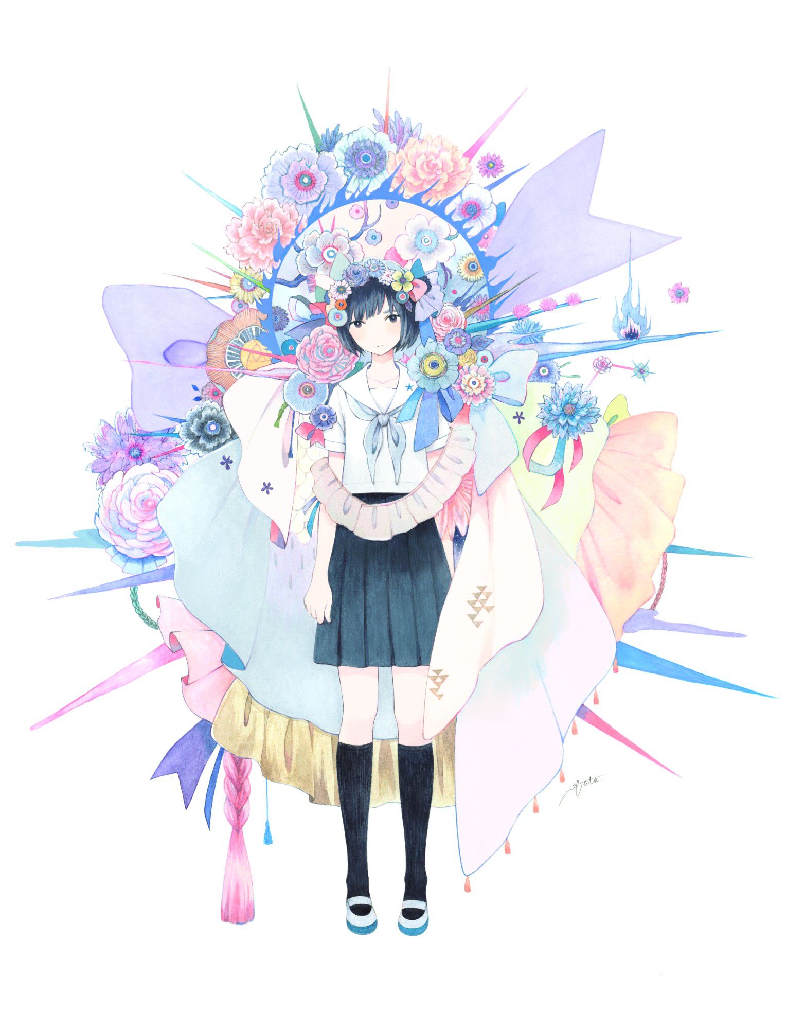 [2nd] secondary image of the pretty girl drawn with flowers Part 12 [non-erotic] 10