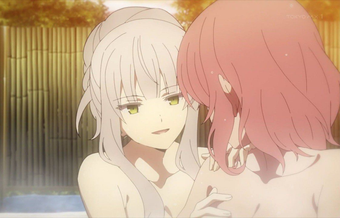 Anime [Nakanohuman Genome [In Real Life]] Erotic bathing scene where girls flirt naked in episode 2 1