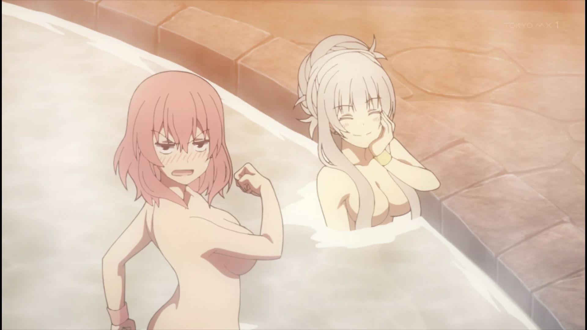 Anime [Nakanohuman Genome [In Real Life]] Erotic bathing scene where girls flirt naked in episode 2 16