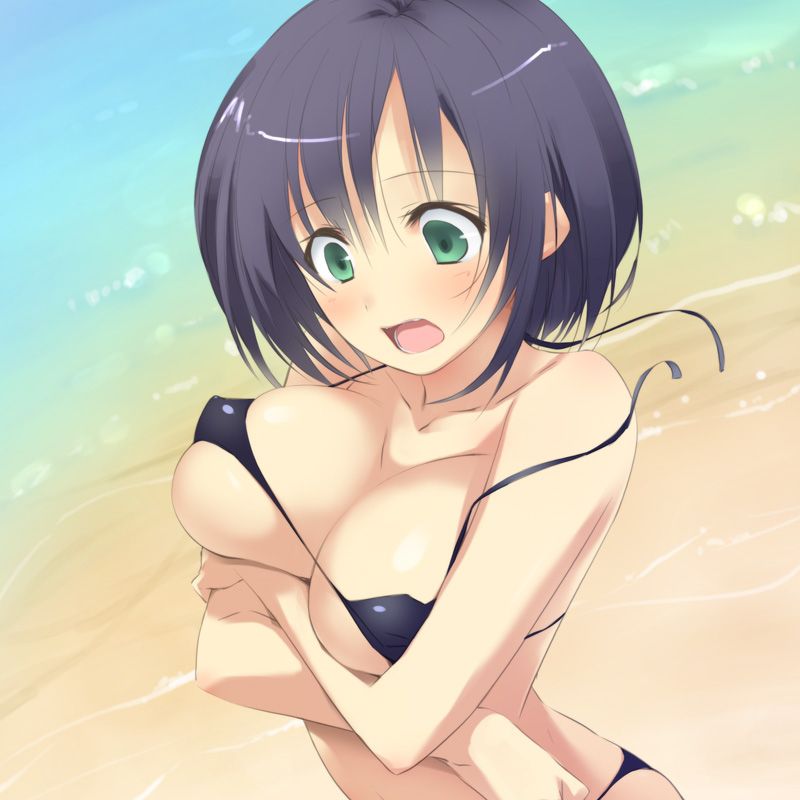 Dokkkiri Ero Happening! Secondary daughters stripping off their swimsuits on the beach in midsummer 14