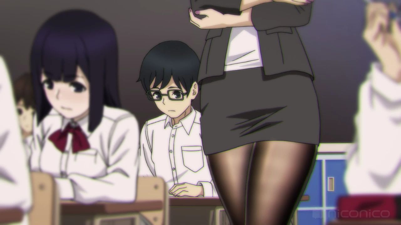 Anime [Looking Tights] After School Erotic Tights Foot Etch Scene Of The Woman Teacher In Episode 7! 2