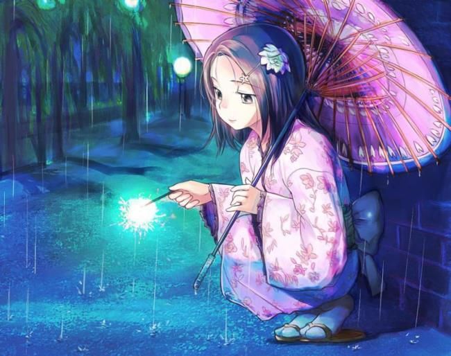 Moe illustrations of Kimono and Yukata 13