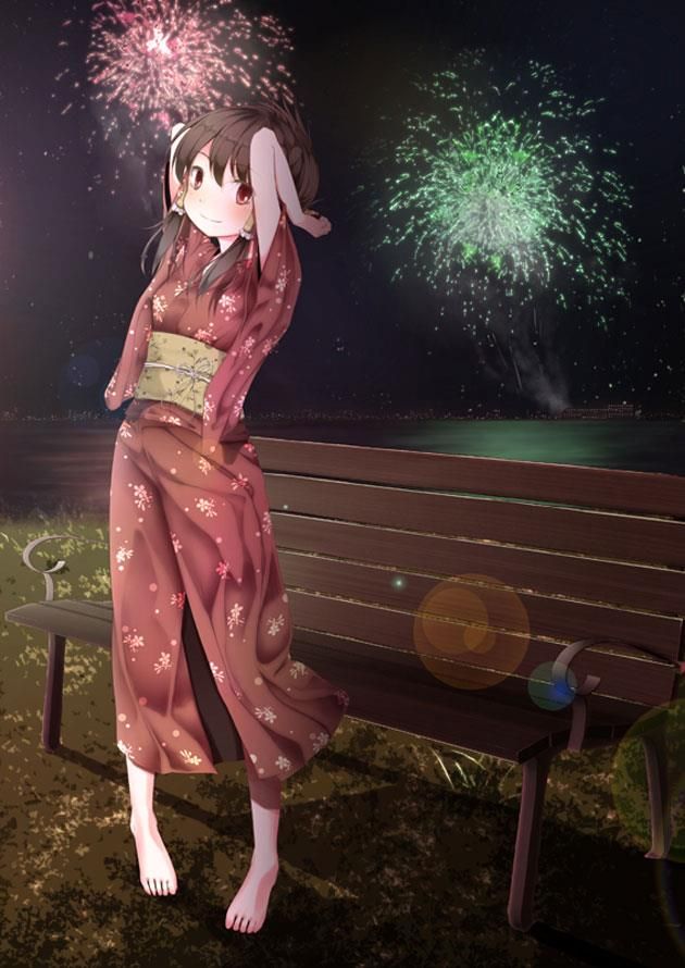 Moe illustrations of Kimono and Yukata 19