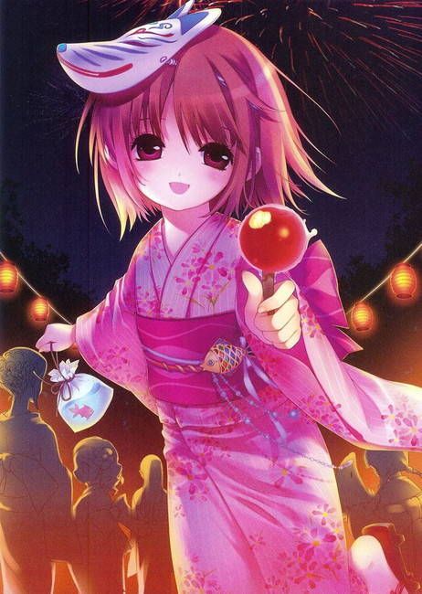 Moe illustrations of Kimono and Yukata 9