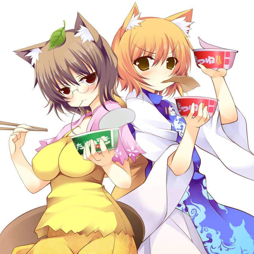 [Maruchan] Secondary image of red fox and Green raccoon dog and beautiful girl 3