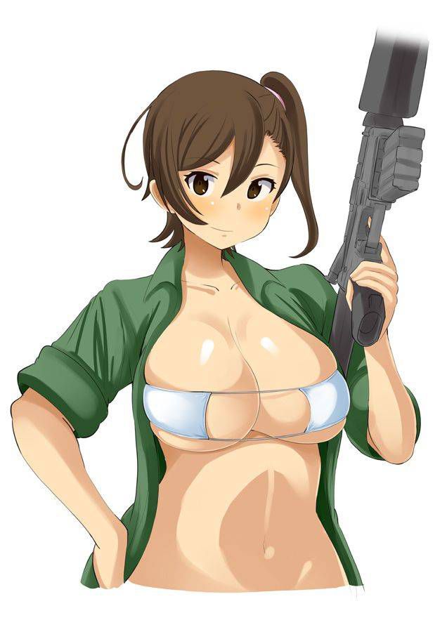 Anime: [Gate] Shino Kuribayashi-chan of erotic images, rolled sex in the other side of the gate with big breasts of tabupu, super lewd daughter!! 4