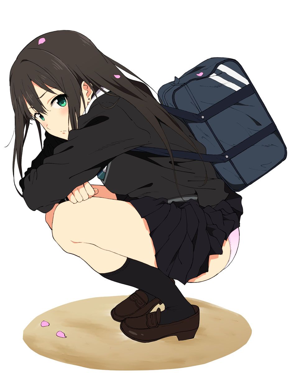 Picture of a girl squatting in a crouching skirt part 3 19