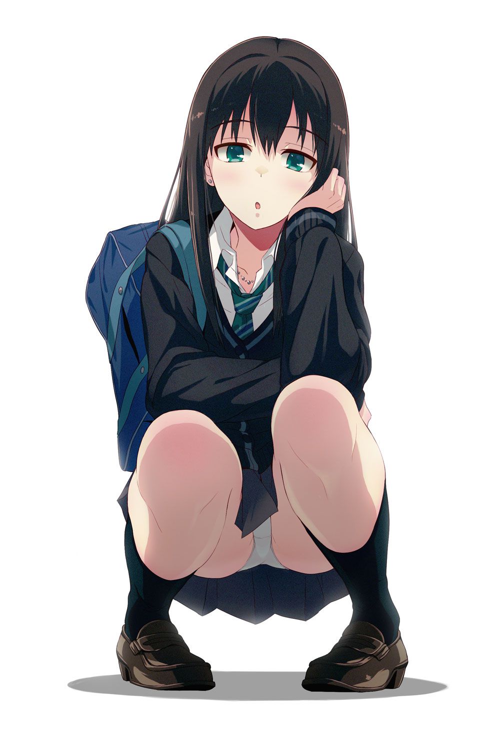 Picture of a girl squatting in a crouching skirt part 3 28