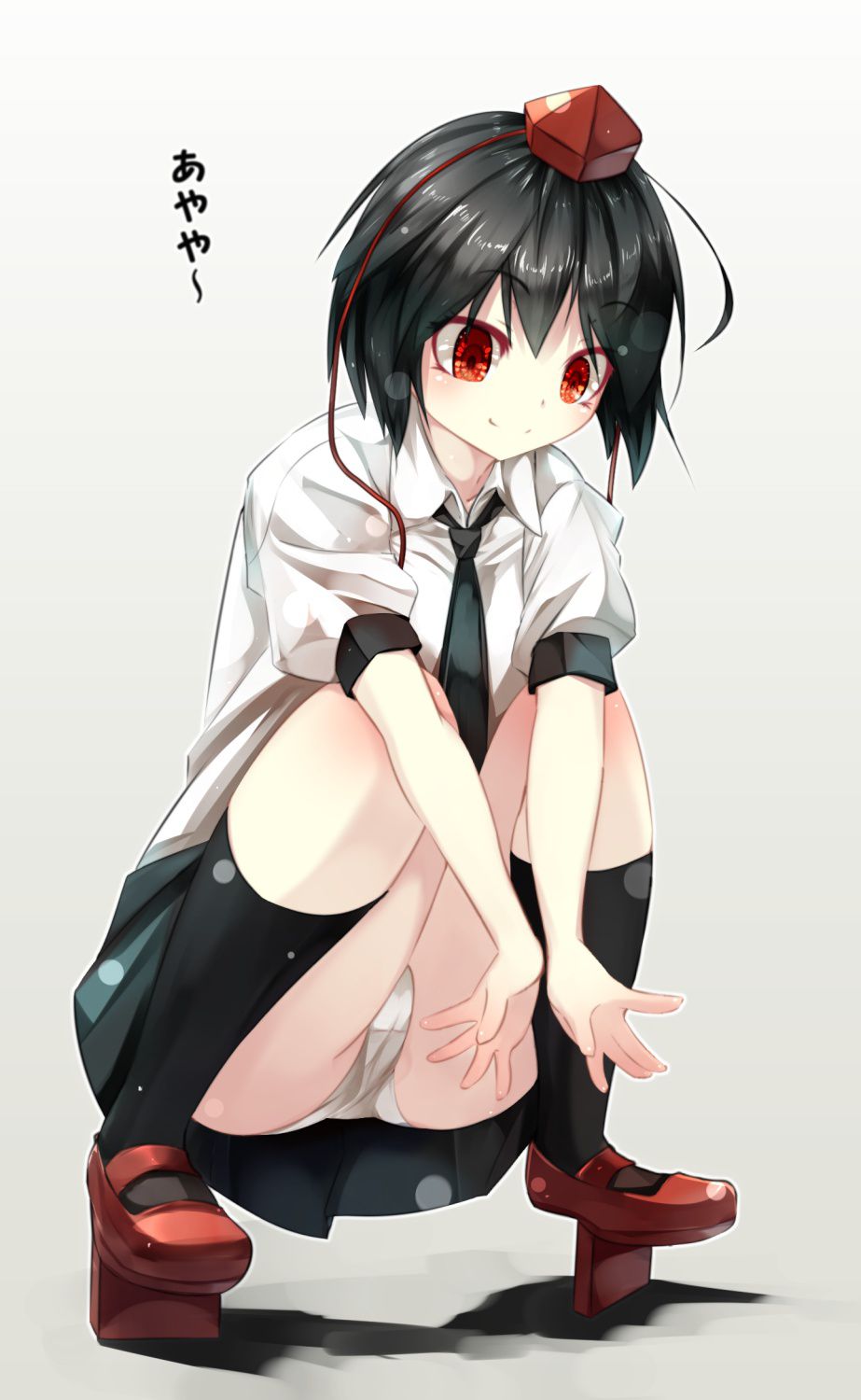 Picture of a girl squatting in a crouching skirt part 3 6