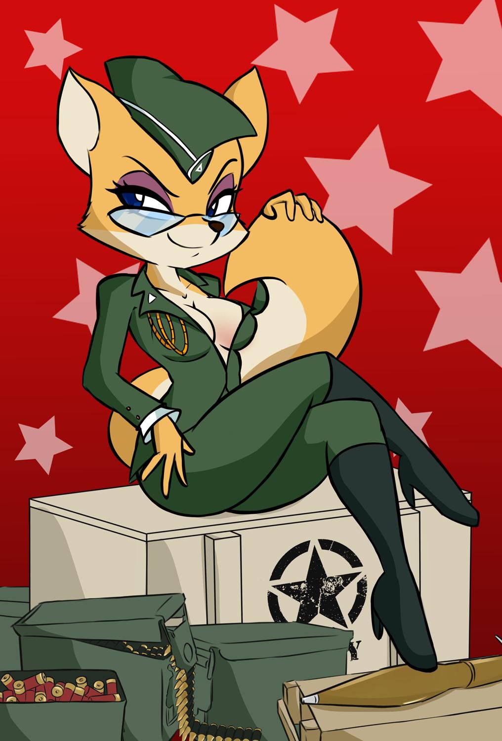 Lt. Fox Vixen - Squirrel and Hedgehog - 5th Pack 여우장교 - 다람이와 고슴도치 North Korean propaganda 15