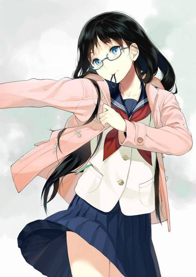 [Glasses daughter] beautiful girl wearing glasses that will heal the tiredness of the week, Moe image of glasses child! 28