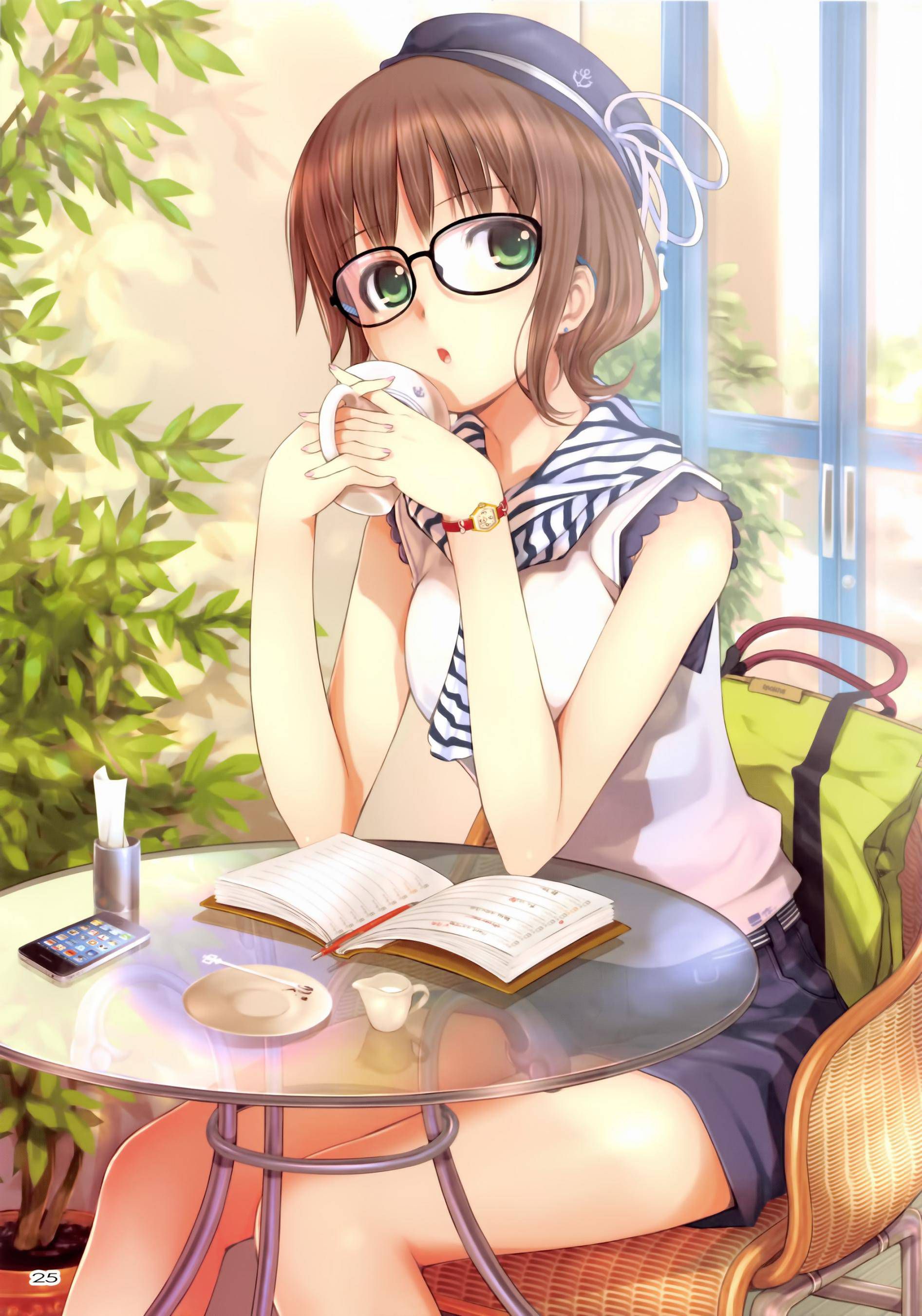 [Glasses daughter] beautiful girl wearing glasses that will heal the tiredness of the week, Moe image of glasses child! 50