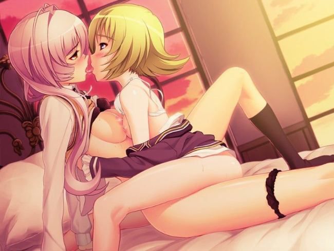 [Pie fit] lesbian couple is the world of only two people to each other pressed against the breast of each other erotic images! 8