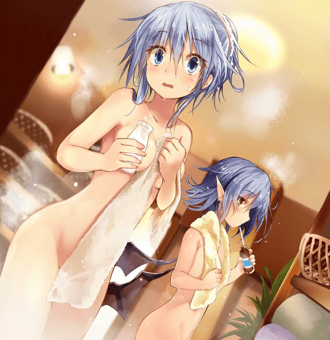 [After the bath] I'm lucky lewd bath towel erotic image from the bath towel figure to the hot water! 16