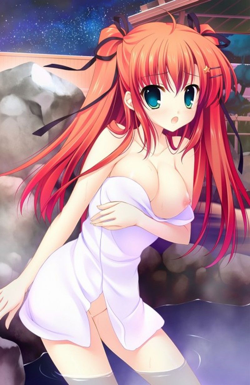 [After the bath] I'm lucky lewd bath towel erotic image from the bath towel figure to the hot water! 19