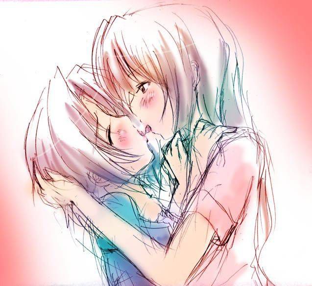 Lori Lesbian Secondary erotic image of Lori girls who kiss like entering the world of only two girls each other [kissing]! 12