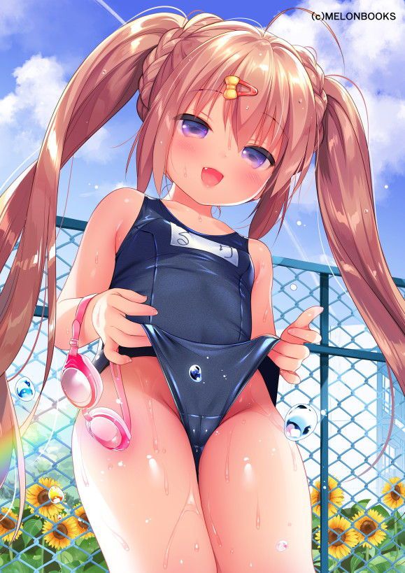 Two-dimensional erotic image of a dark blue water girl who is too naughty and can't wait for summer 43