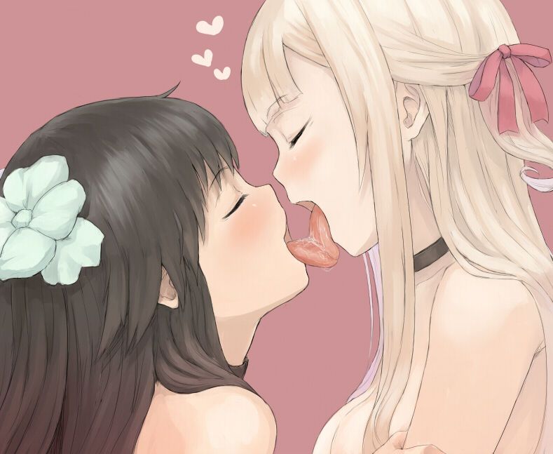 Secondary image of lesbian kiss in etch of beautiful girl each other [121 sheets Geki] 102