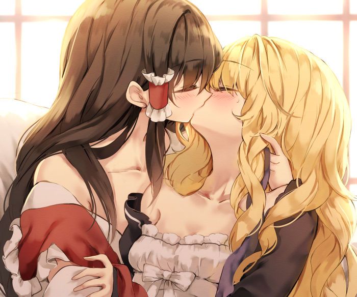 Secondary image of lesbian kiss in etch of beautiful girl each other [121 sheets Geki] 92