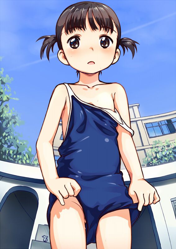 [Swimsuit loli changing clothes] I'm changing the swimsuit of the girl's swimsuit lining is half off, the middle school bathing suit Loli girl erotic pictures! 23