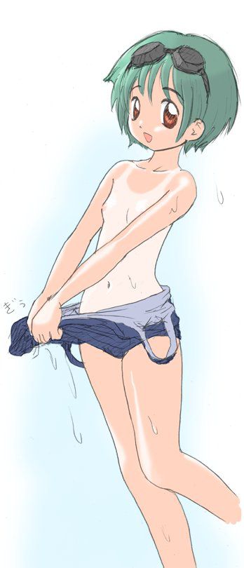 [Swimsuit loli changing clothes] I'm changing the swimsuit of the girl's swimsuit lining is half off, the middle school bathing suit Loli girl erotic pictures! 3
