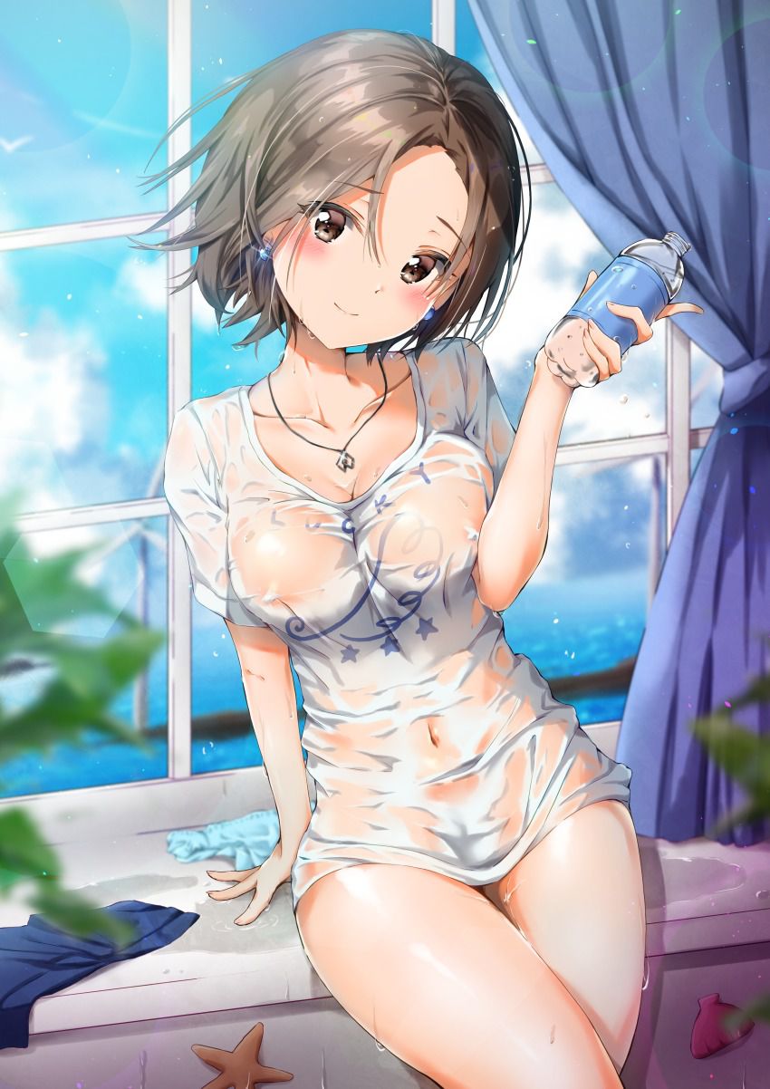 Secondary erotic image of the girl that clothes are transparent and underwear and skin can be seen transparent that 25 [sheer] 17