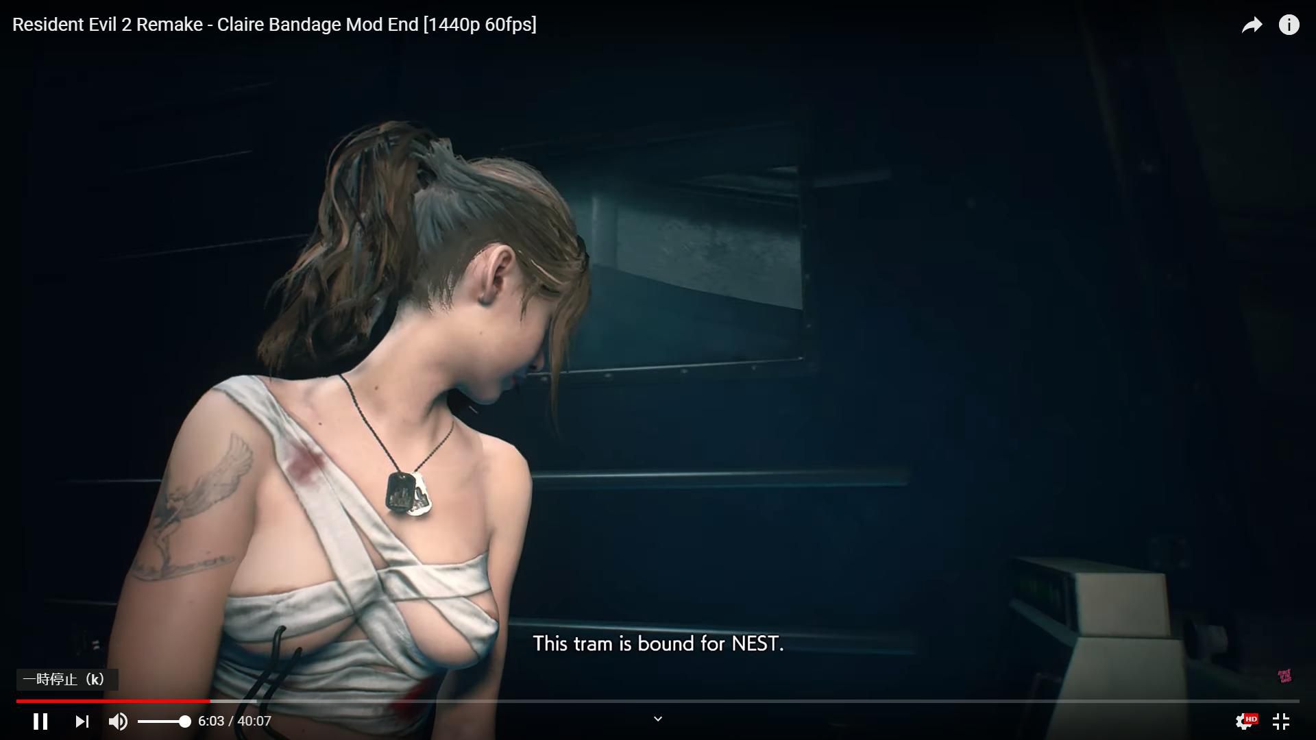 Resident Evil Re2 naked bandage MOD nipples floating erotic too warota wwwwwww 1