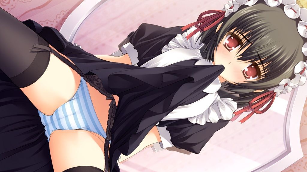 A gentle girl who shows a lewd part by tucking up a skirt 11