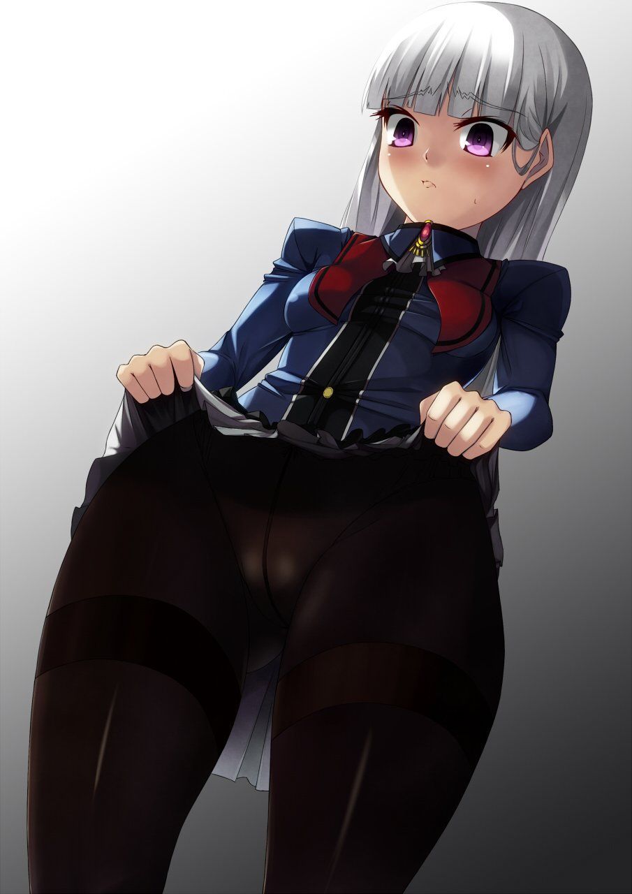 A gentle girl who shows a lewd part by tucking up a skirt 6