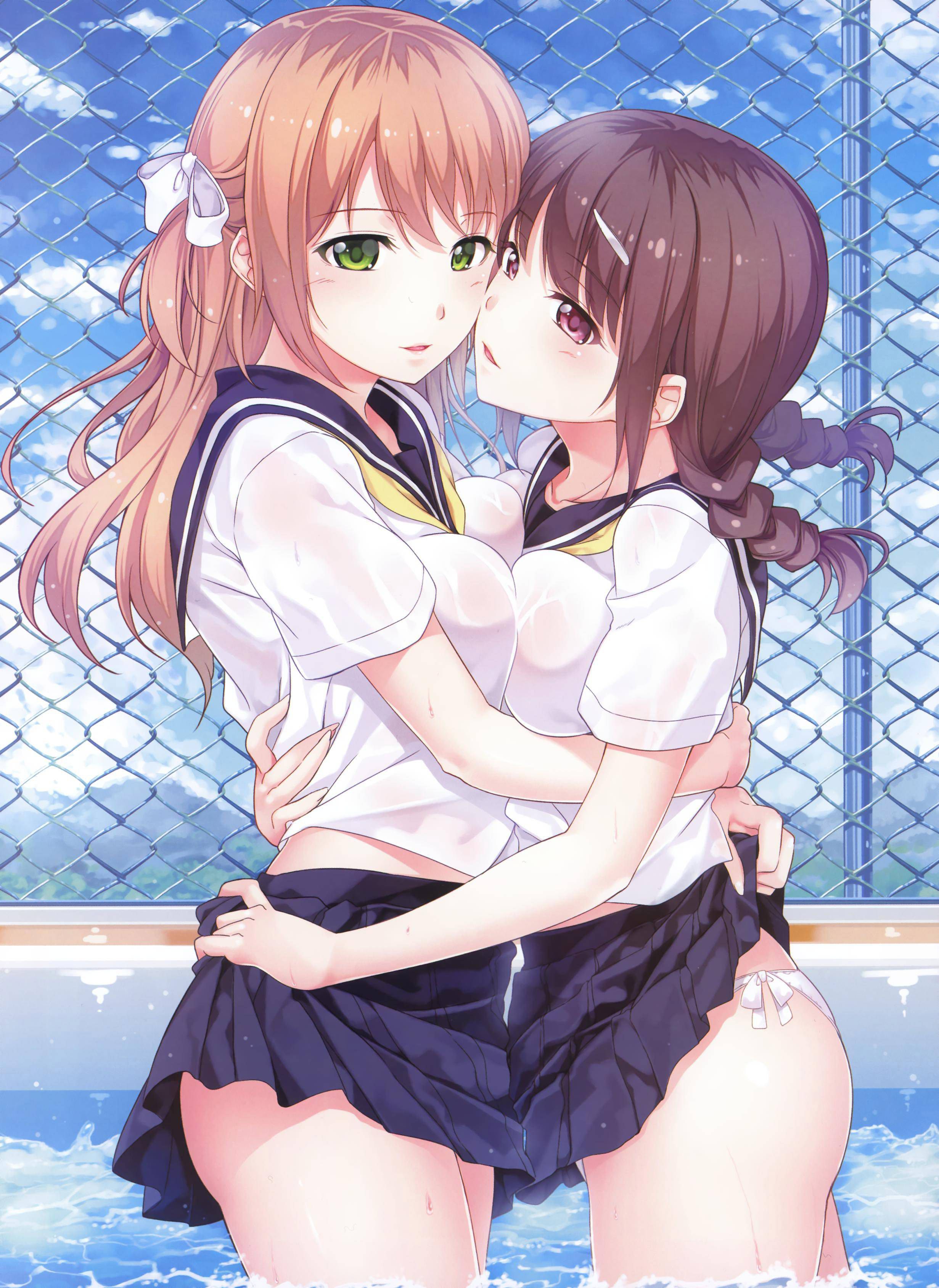 Two-dimensional can make homesick the girls who love each other yuri and lesbian photo Gallery 23