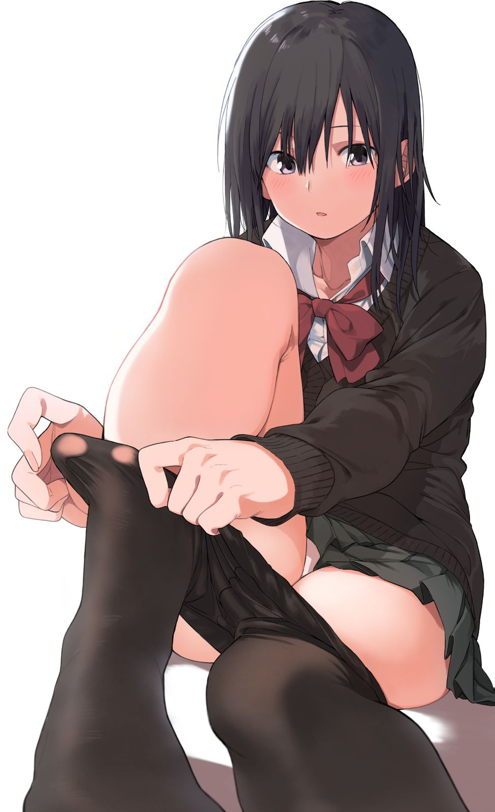 I want to nod! High school girl's slippery thighs image! part30 24