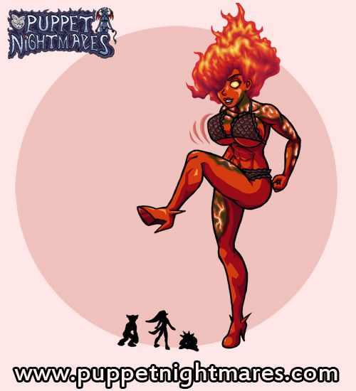 (Puppet Nightmares) Fire Giantess Hecation Game Sprites 11