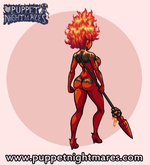 (Puppet Nightmares) Fire Giantess Hecation Game Sprites 14
