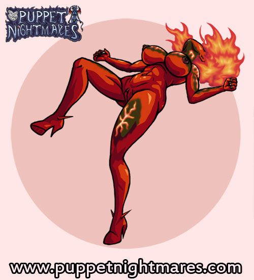 (Puppet Nightmares) Fire Giantess Hecation Game Sprites 15