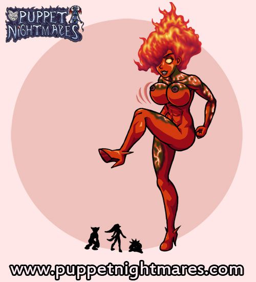 (Puppet Nightmares) Fire Giantess Hecation Game Sprites 17