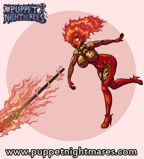 (Puppet Nightmares) Fire Giantess Hecation Game Sprites 18