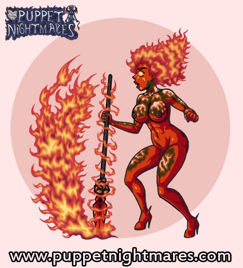 (Puppet Nightmares) Fire Giantess Hecation Game Sprites 19
