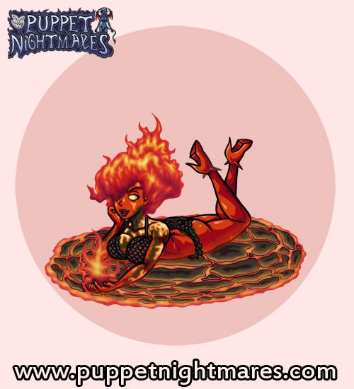 (Puppet Nightmares) Fire Giantess Hecation Game Sprites 2