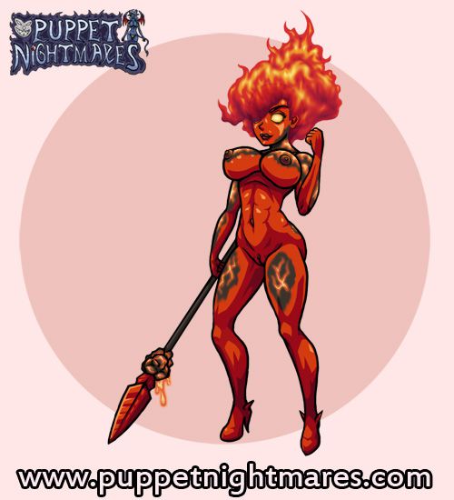 (Puppet Nightmares) Fire Giantess Hecation Game Sprites 21