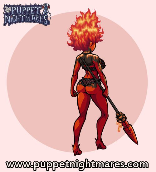 (Puppet Nightmares) Fire Giantess Hecation Game Sprites 4