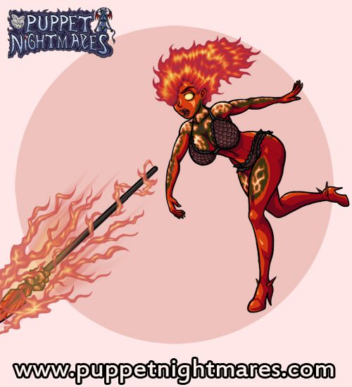 (Puppet Nightmares) Fire Giantess Hecation Game Sprites 6