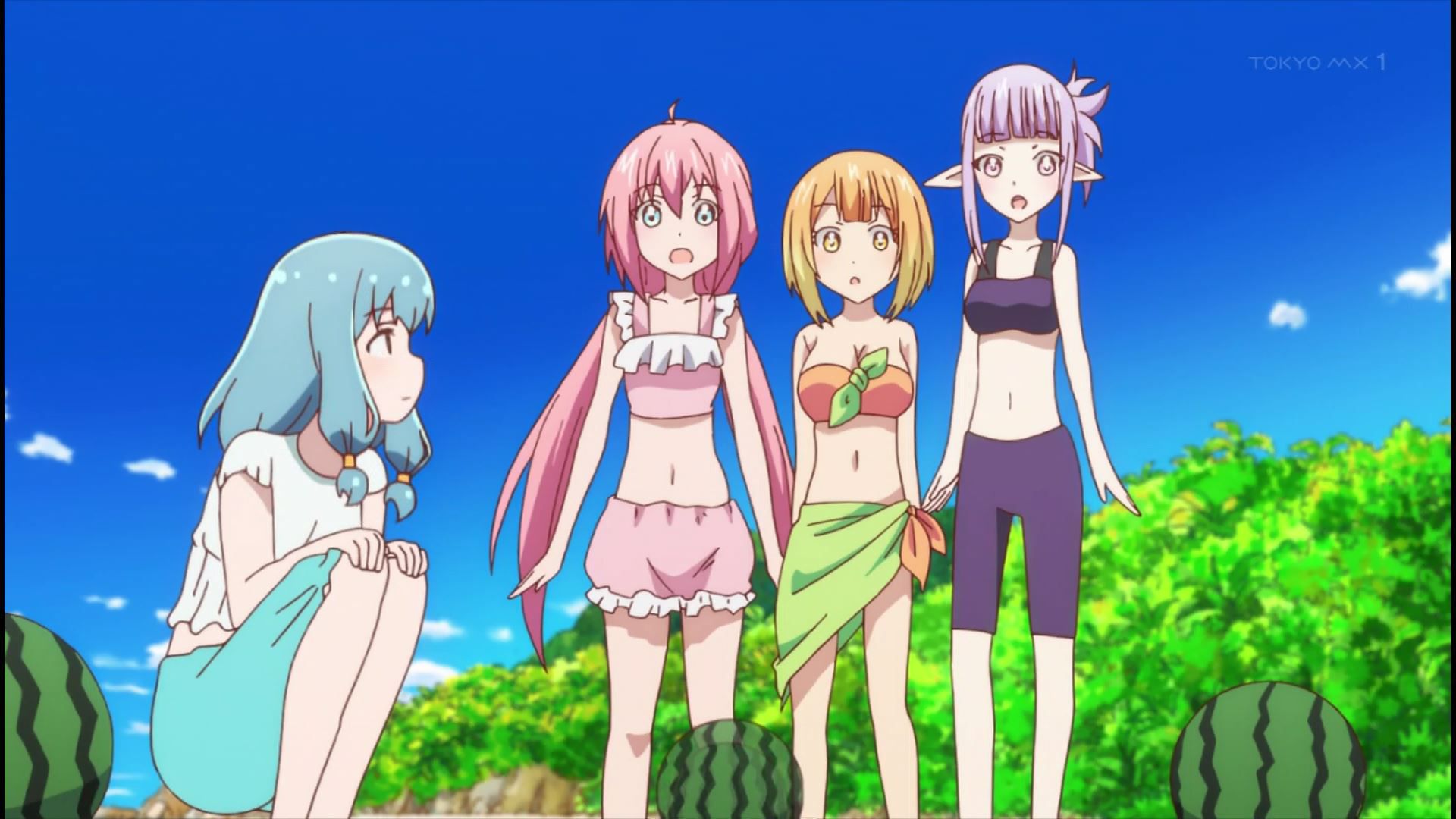 Anime [Enmud ~! Four girls in the story erotic scenes such as their breasts erotic swimsuit! 17