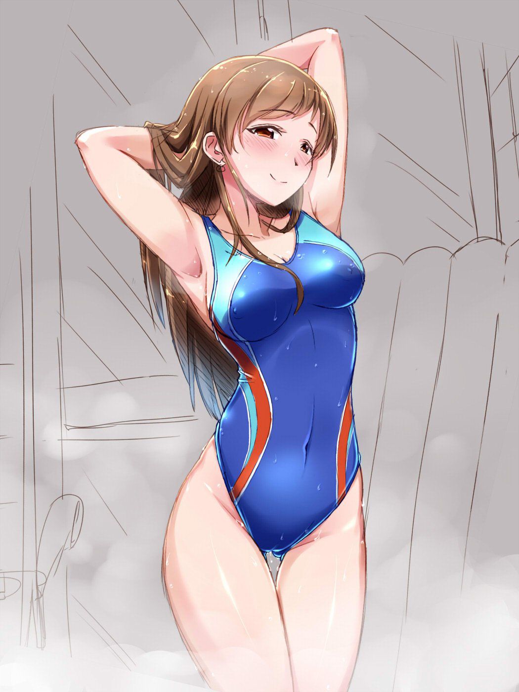 [Secondary] erotic body line is Maru-clear competitive swimsuit photo Gallery 13