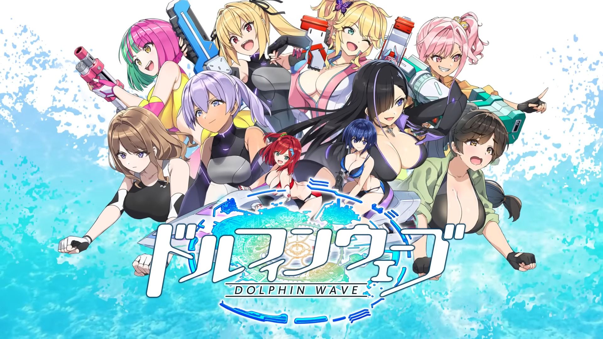 New smartphone game "Dolphin Wave" girls battle with jet skis in erotic swimsuits! 25