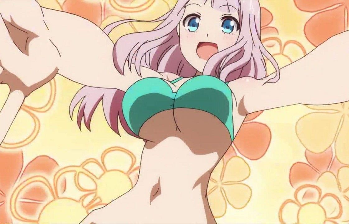 Anime [Kaguya want to be heard] 2 in the story of a girl erotic Pettanko swimsuit and breasts! 1